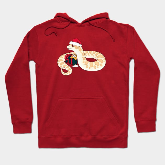 Albino Western Hognose Snake Christmas Edition Hoodie by anacecilia